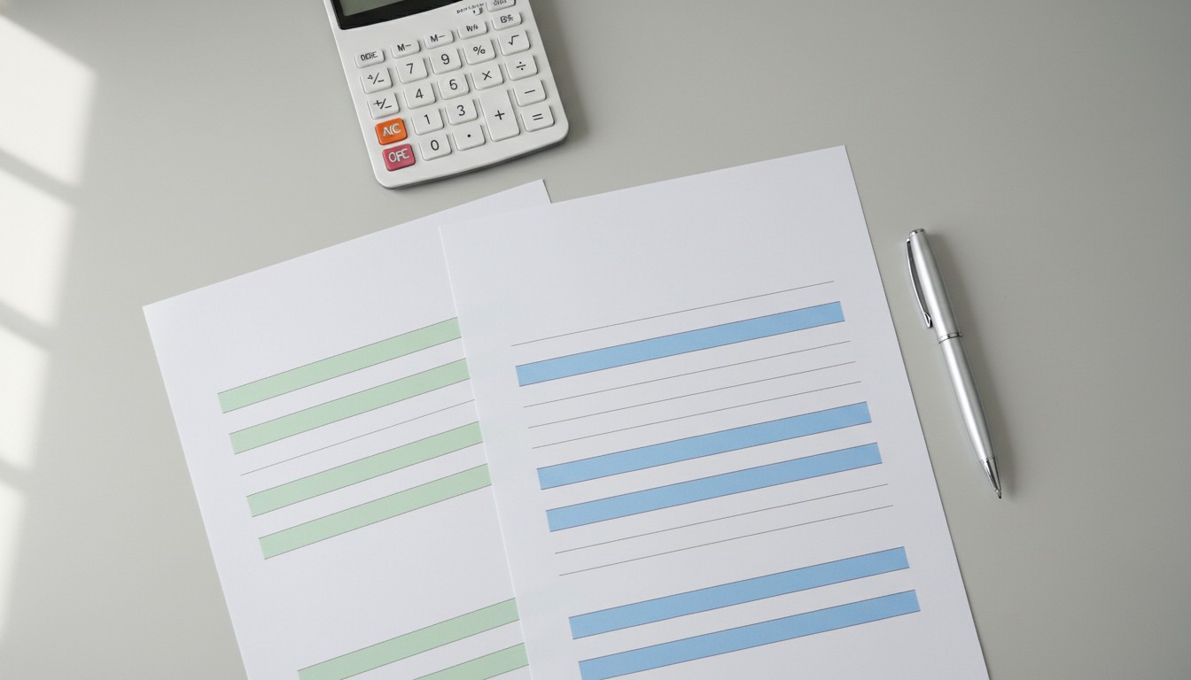 Calculator and home loan comparison documents on desk for cashback home loan article