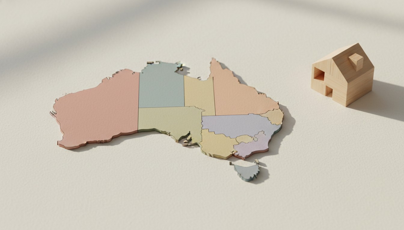 Map of Australia showing all eight states and territories for the 2026 stamp duty by state comparison